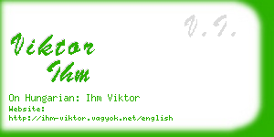 viktor ihm business card